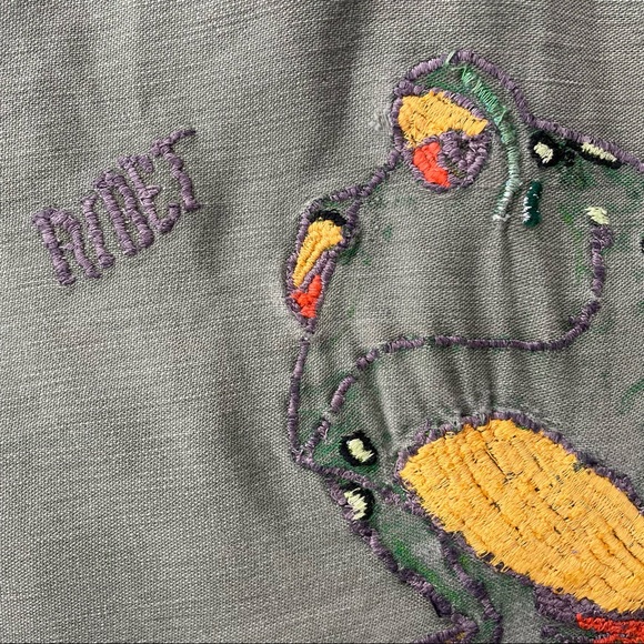 Vintage Army Jacket/Vest with RARE Frog embroidery - Picture 8 of 11